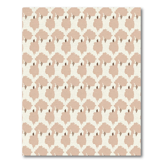 Abstract Blush Camel Geometric Rug