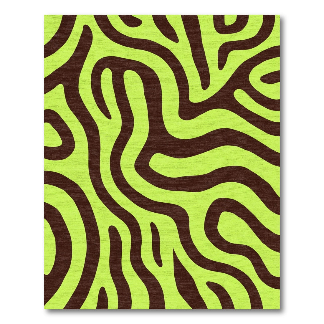 Lime Green Abstract Swirls Rug