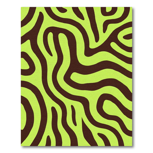 Lime Green Abstract Swirls Rug