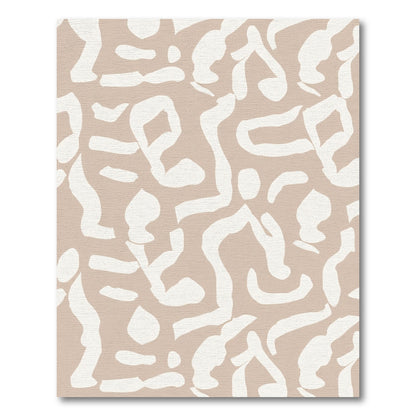 Neutral Abstract Brushstroke Composition Rug