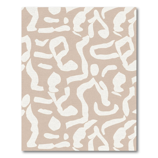 Neutral Abstract Brushstroke Composition Rug