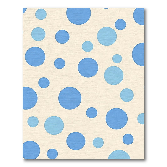 Whimsical Blue Polka Dots Rug