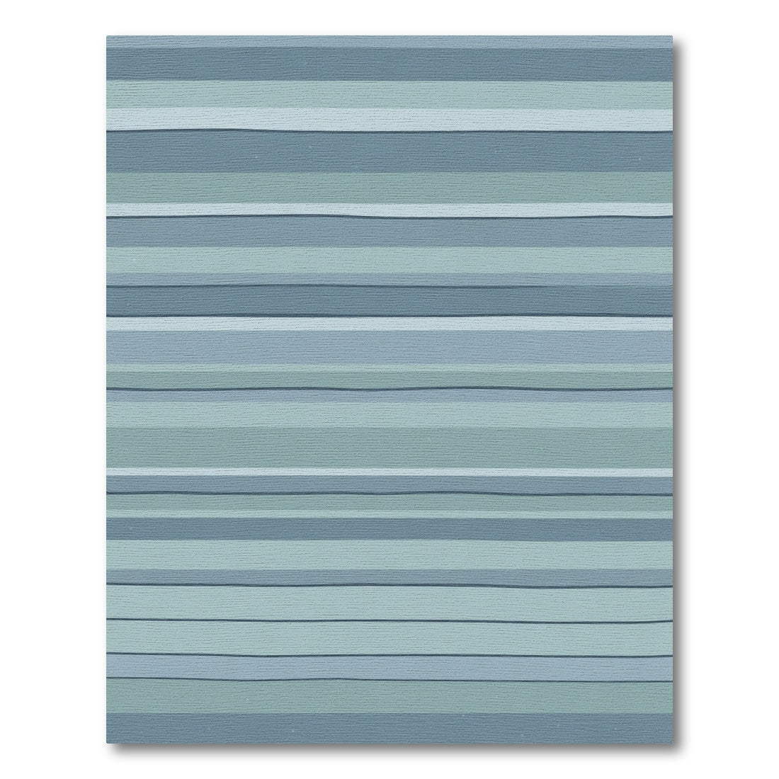 Coastal Blue Horizontal Stripe Rug