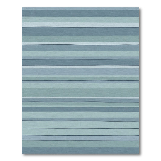 Coastal Blue Horizontal Stripe Rug