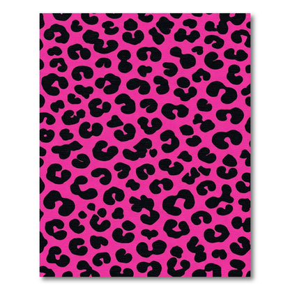 Bold Hot Pink Black Leopard Spot Rug