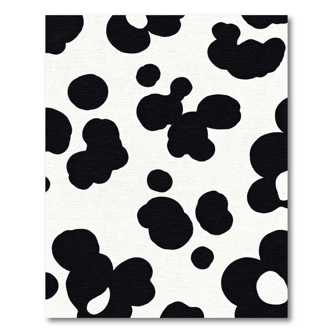 Bold Black White Spots Rug