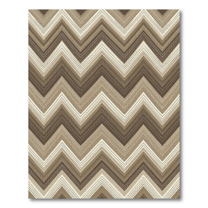 Earthy Tones Zigzag Stripe Rug