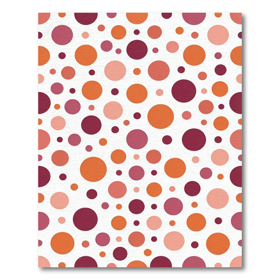 Red Orange Pink Polka Dot Scatter Rug