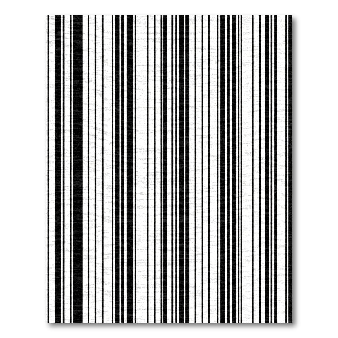 Black and White Vertical Stripe Rug