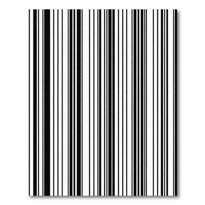 Black and White Vertical Stripe Rug