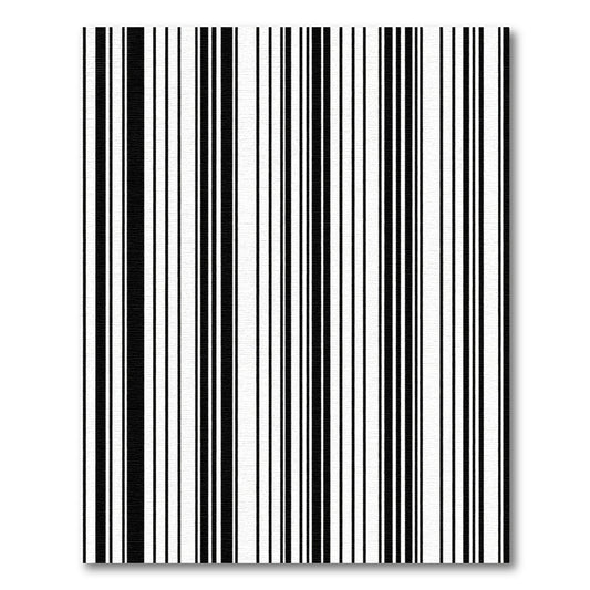 Black and White Vertical Stripe Rug
