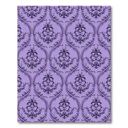 Elegant Lavender Damask Flourish Rug