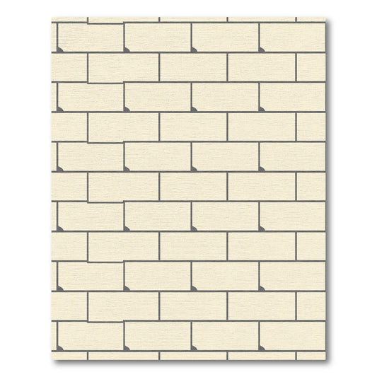 Cream Ivory Brick Tiling Rug