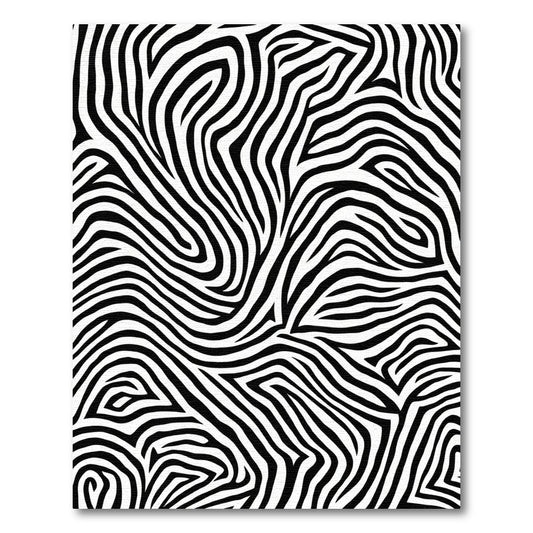 Monochrome Zebra Stripe Flow Rug