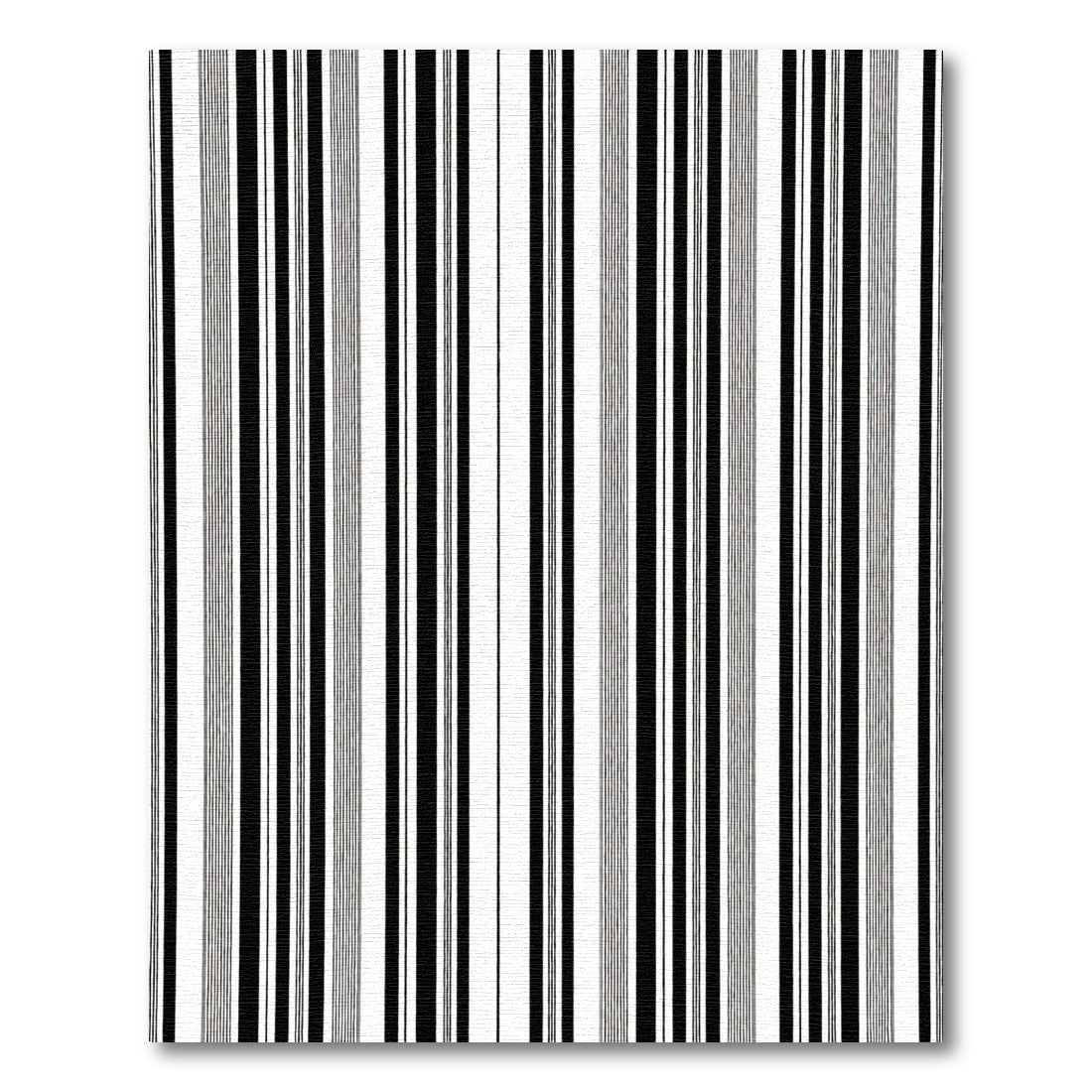 Bold Black White Contemporary Stripe Rug