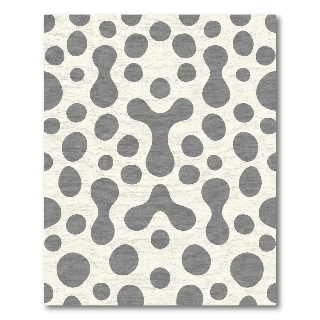 Mid Century Gray Blob Scatter Rug