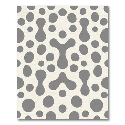 Mid Century Gray Blob Scatter Rug