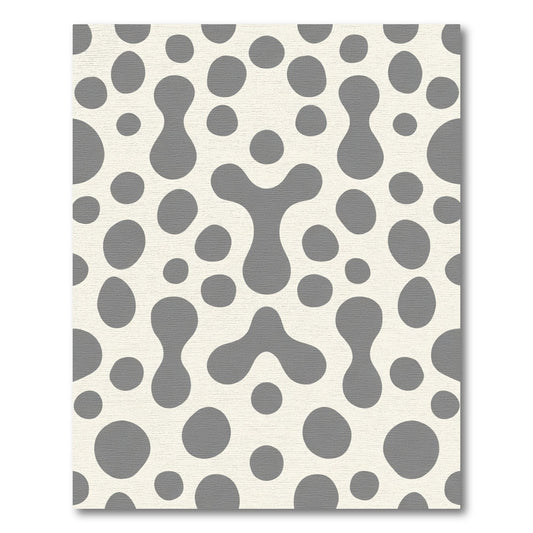 Mid Century Gray Blob Scatter Rug