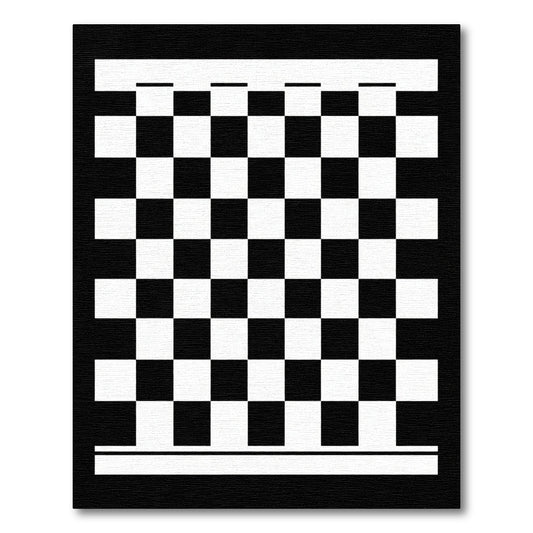 Bold Black White Checkerboard Squares Rug