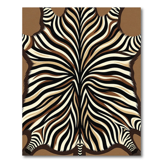 Bold Earthy Zebra Stripe Hide Rug