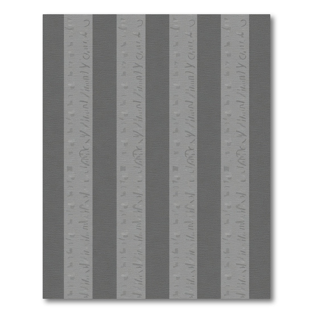 Gray Stripe Calligraphy Rug