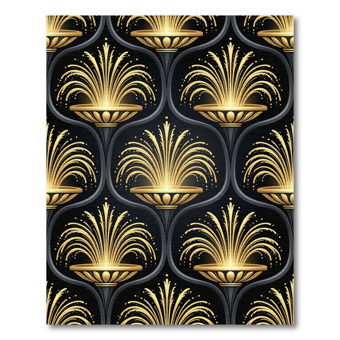 Gilded Fountain Art Deco Repeats Rug