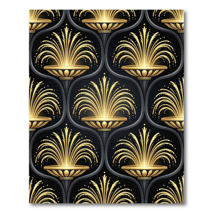 Gilded Fountain Art Deco Repeats Rug
