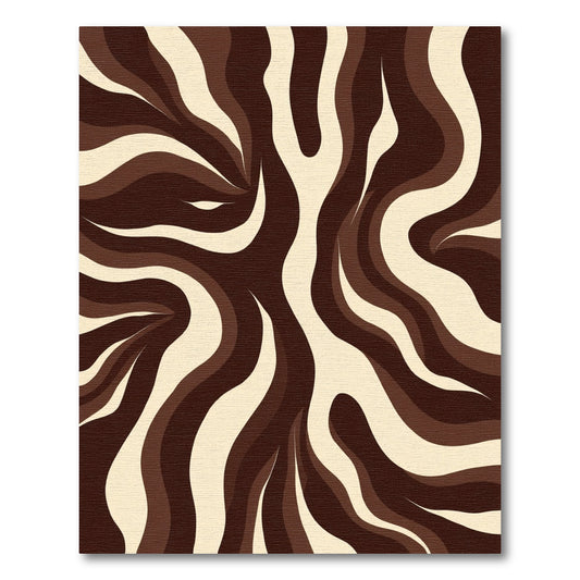 Earthy Swirl Cream and Chocolate Rug