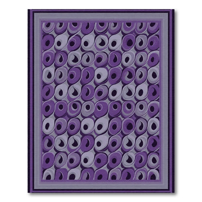 Groovy Purple Swirl Geometric Rug