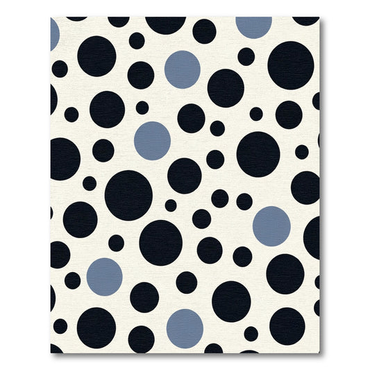 Diverse Blue Black Polka Dot Rug