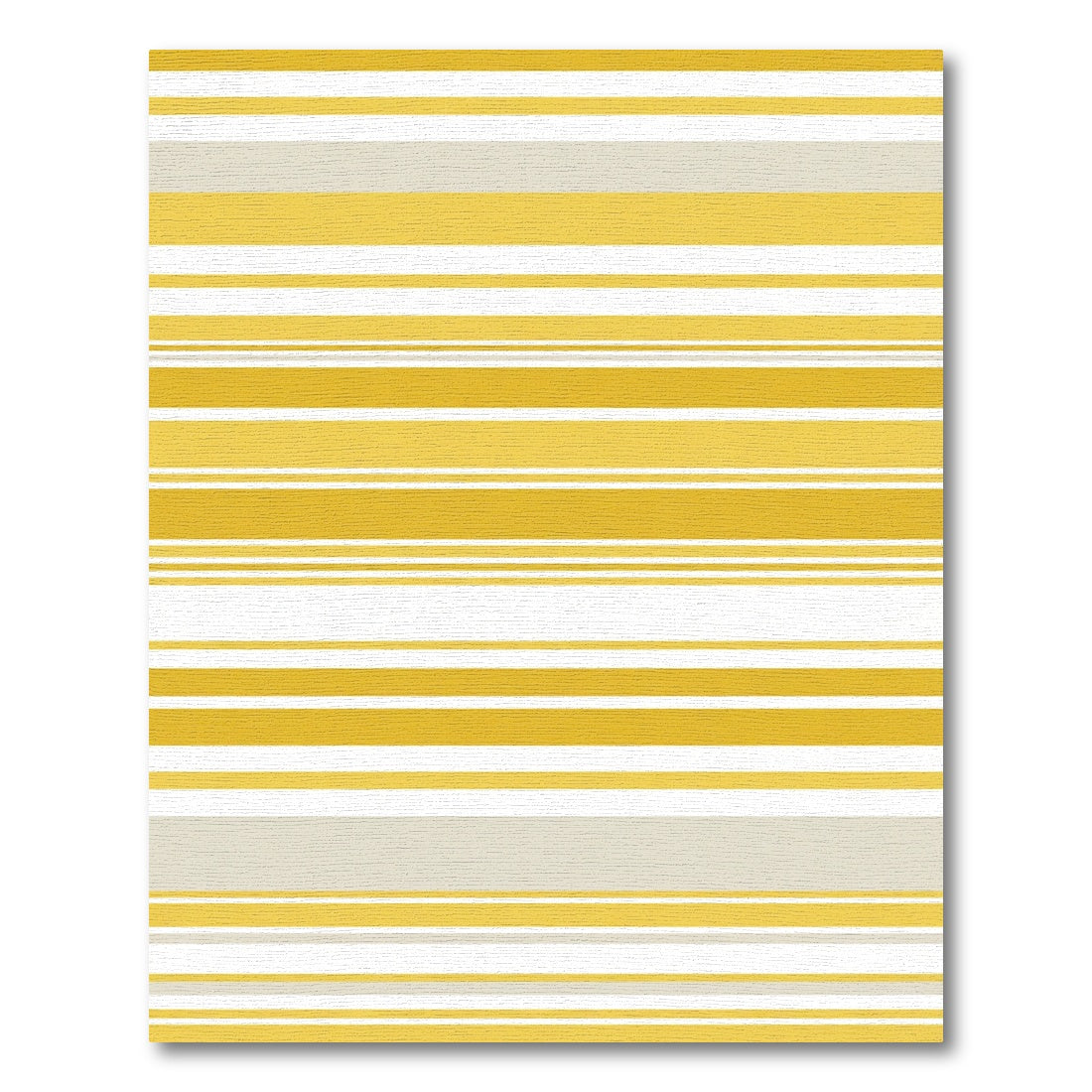 Golden Yellow Horizontal Stripe Accent Rug