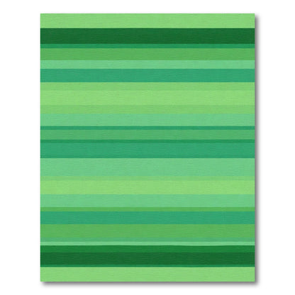 Emerald Green Abstract Stripe Rug