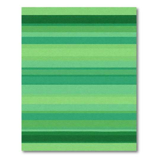 Emerald Green Abstract Stripe Rug