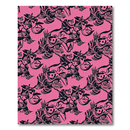 Baroque Pink Floral Swirl Reminiscence Rug