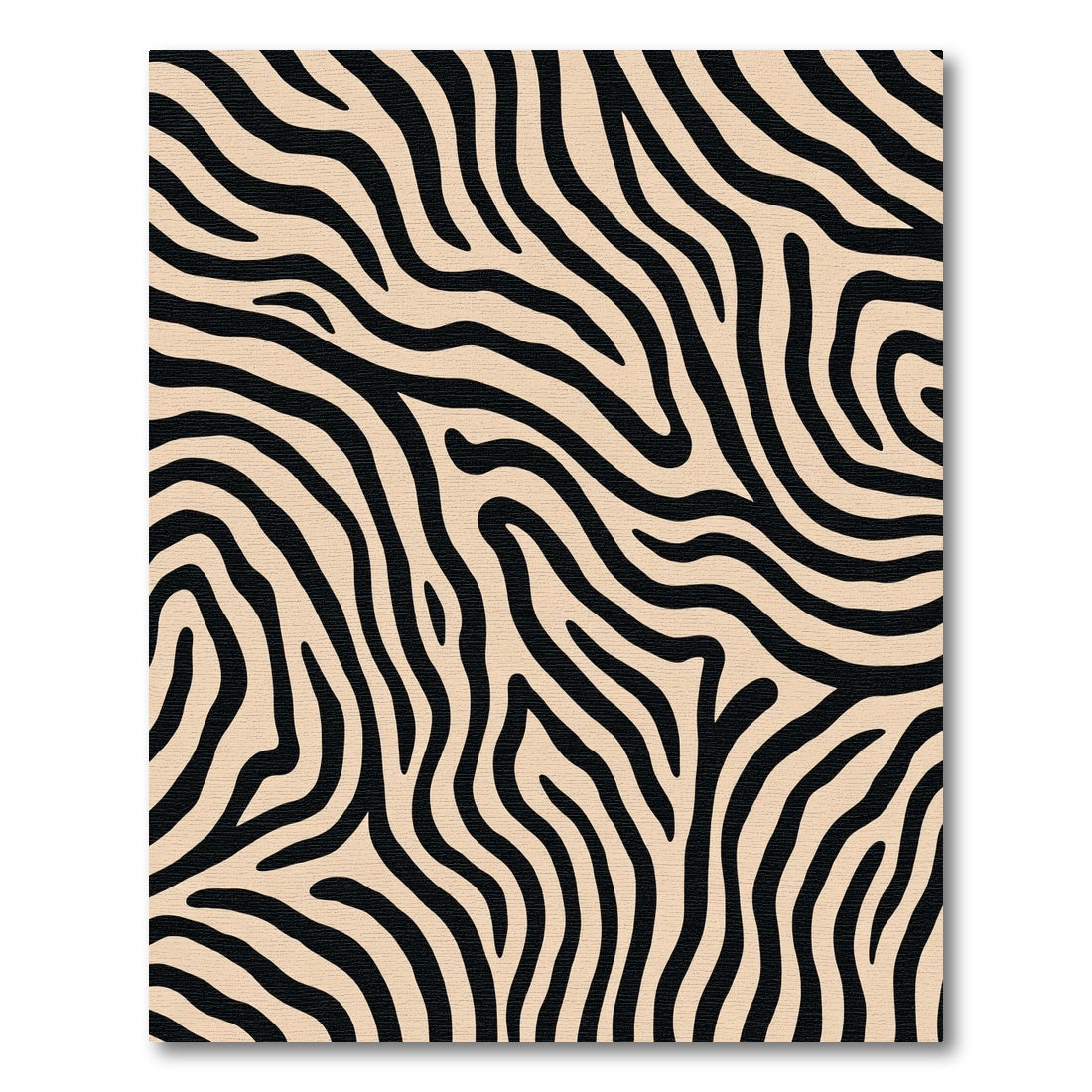 Beige Black Animal Stripe Rug