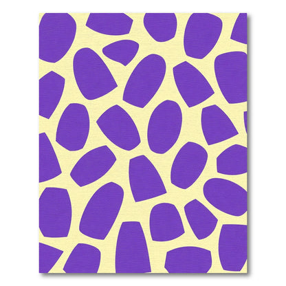 Purple Spots Cream Background Rug