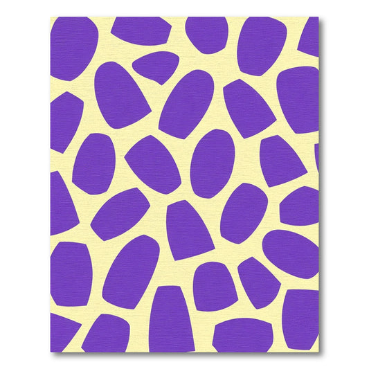 Purple Spots Cream Background Rug