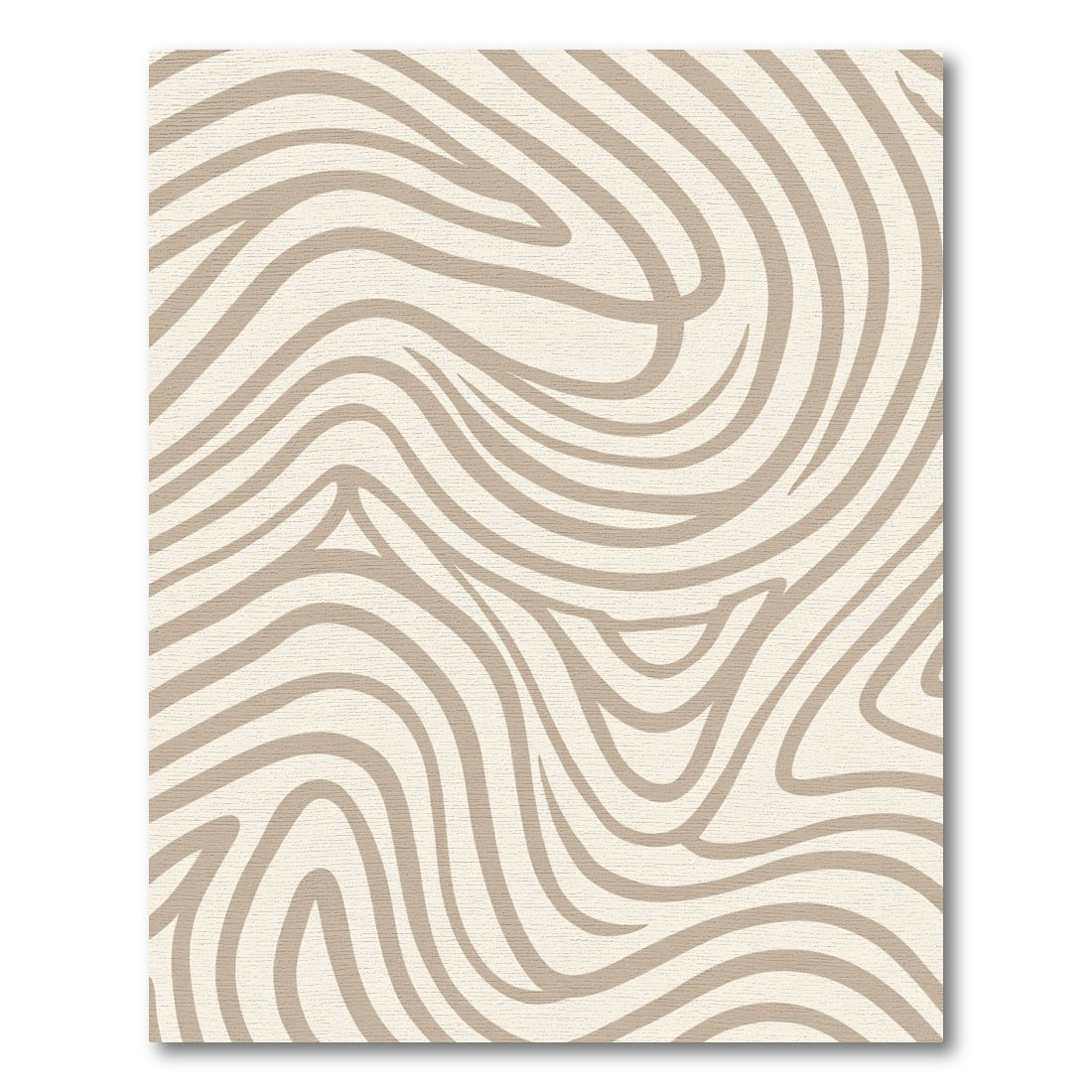 Classic Beige Wave Swirls Rug