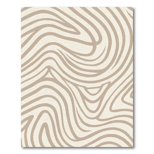 Classic Beige Wave Swirls Rug