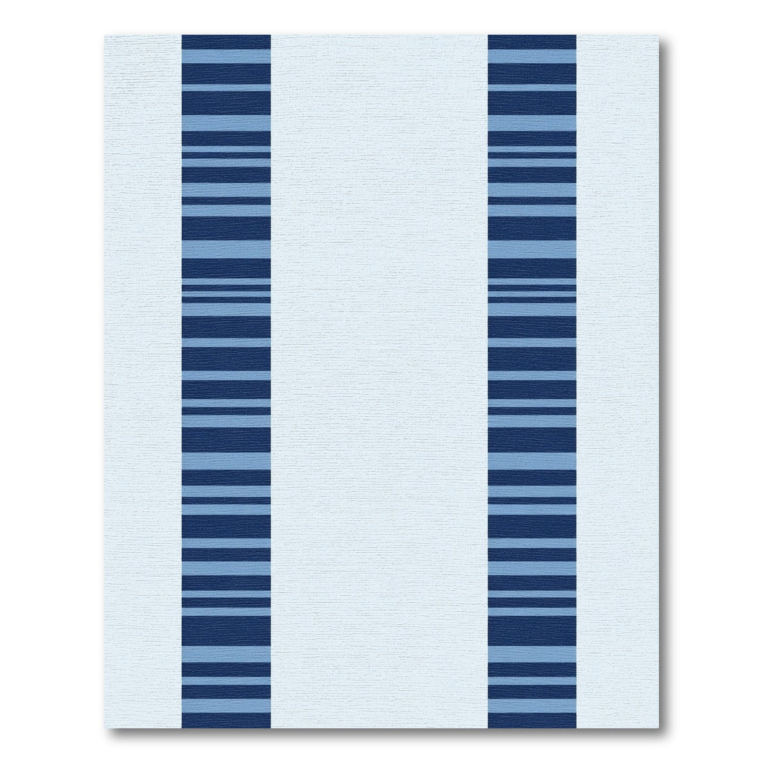 Navy Light Blue Striped Columns Rug
