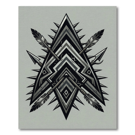 Tribal Arrow Feather Crest Rug