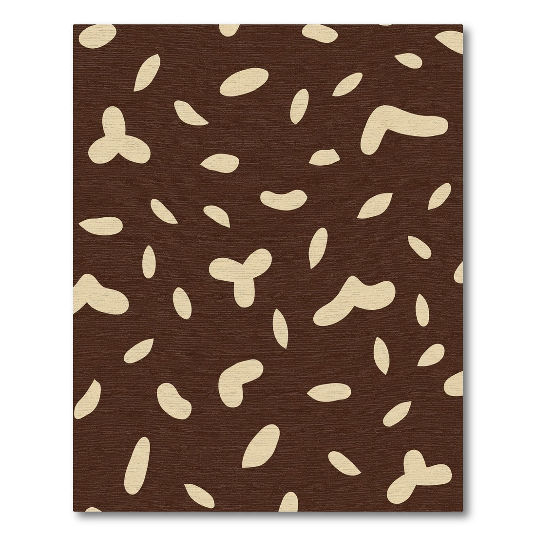 Brown Cream Abstract Scatter Contemporary Rug