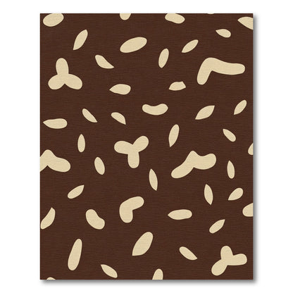 Brown Cream Abstract Scatter Contemporary Rug