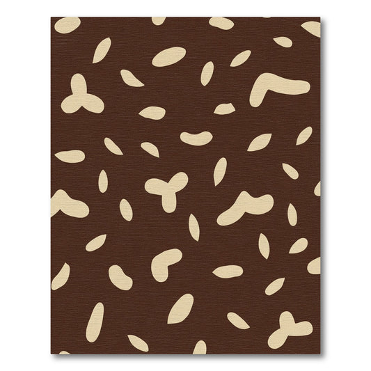 Brown Cream Abstract Scatter Contemporary Rug