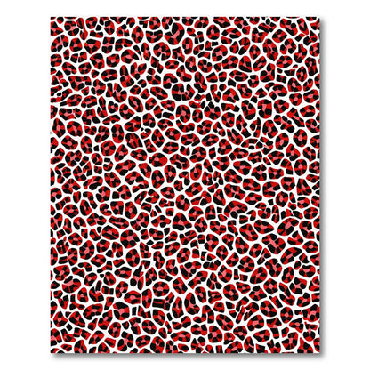 Bold Red Animal Spots All Over Rug