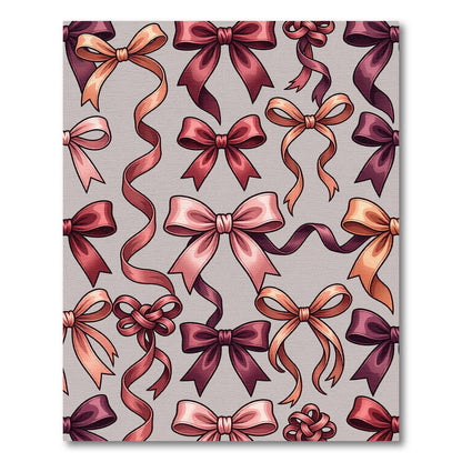 Elegant Rose Ribbon Bow Wallcovering Rug