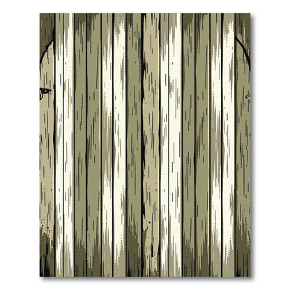Rustic Ochre Vertical Wood Plank Rug