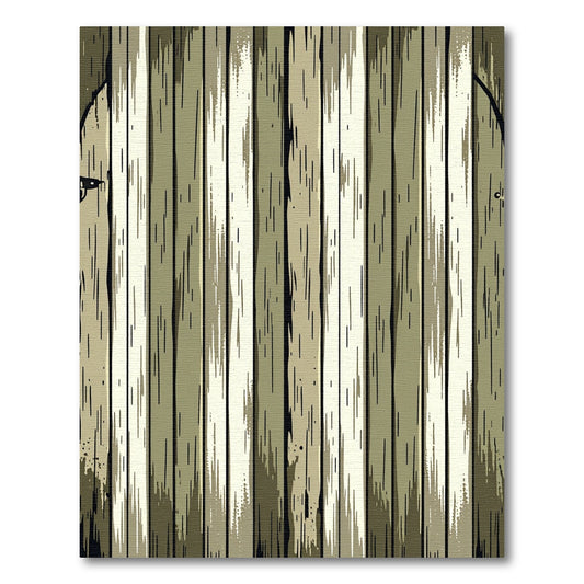 Rustic Ochre Vertical Wood Plank Rug