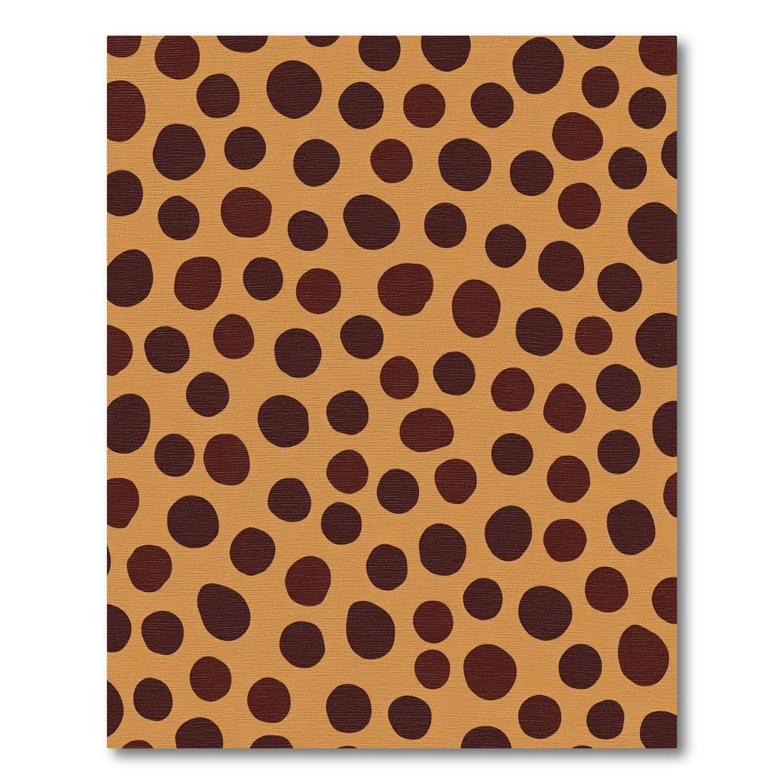 Warm Ochre Spotted Animal Print Rug