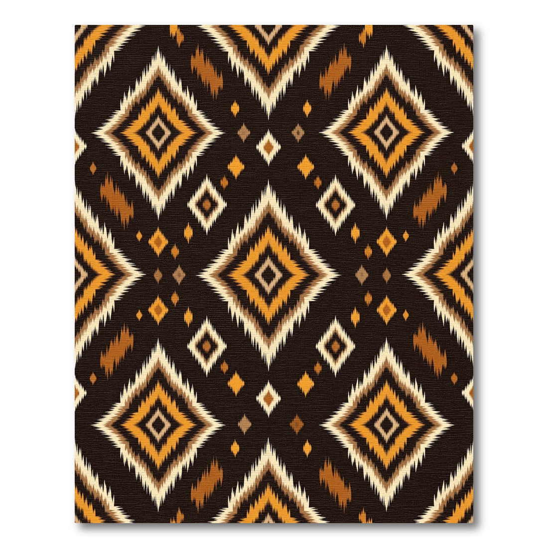 Earthy Geometric Diamond Tribal Rug